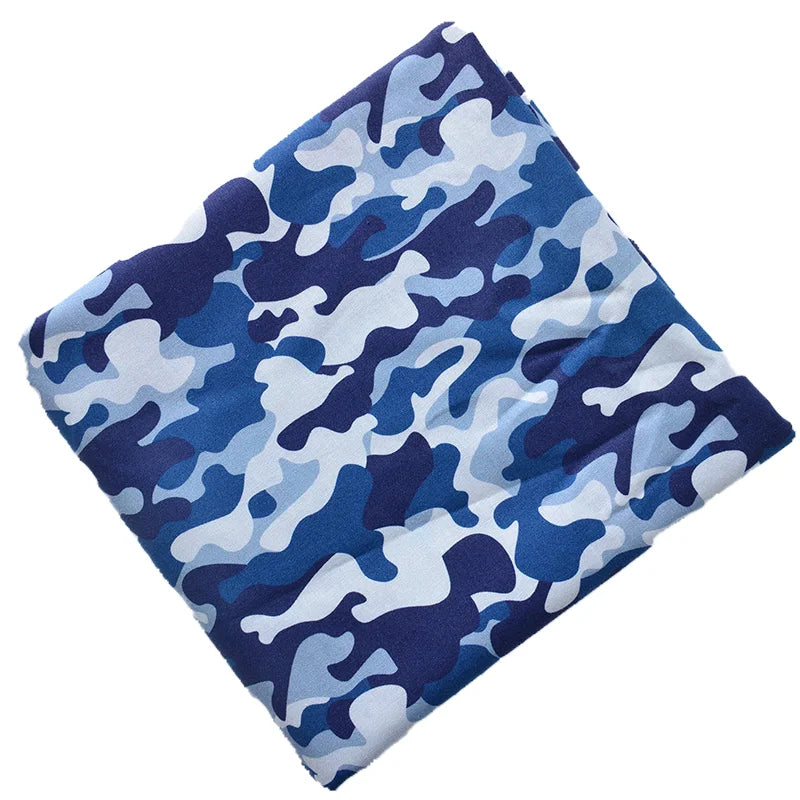 Camouflage Print 100% Cotton Fabric – 145cm Wide, Sold by the Meter – Desert, Ocean & Forest Camo for Clothing & DIY