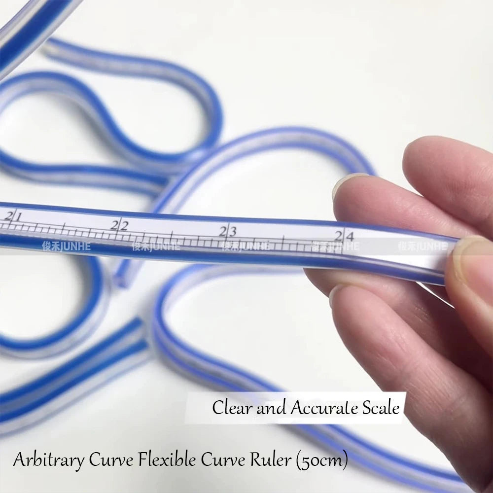 Flexible Curve Ruler – Bendable Double-Sided Soft Ruler for Garment Pattern Making & Sewing | 30–60cm