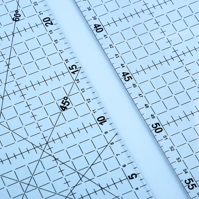30x15cm Acrylic Patchwork Ruler with Double-Colored Grid Lines