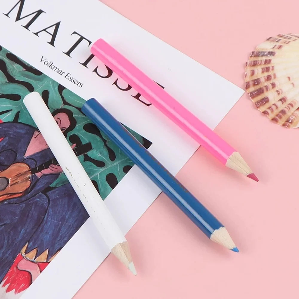 Water-Soluble Tailor's Chalk Pencil with Brush — Fabric Marking for Sewing & Quilting