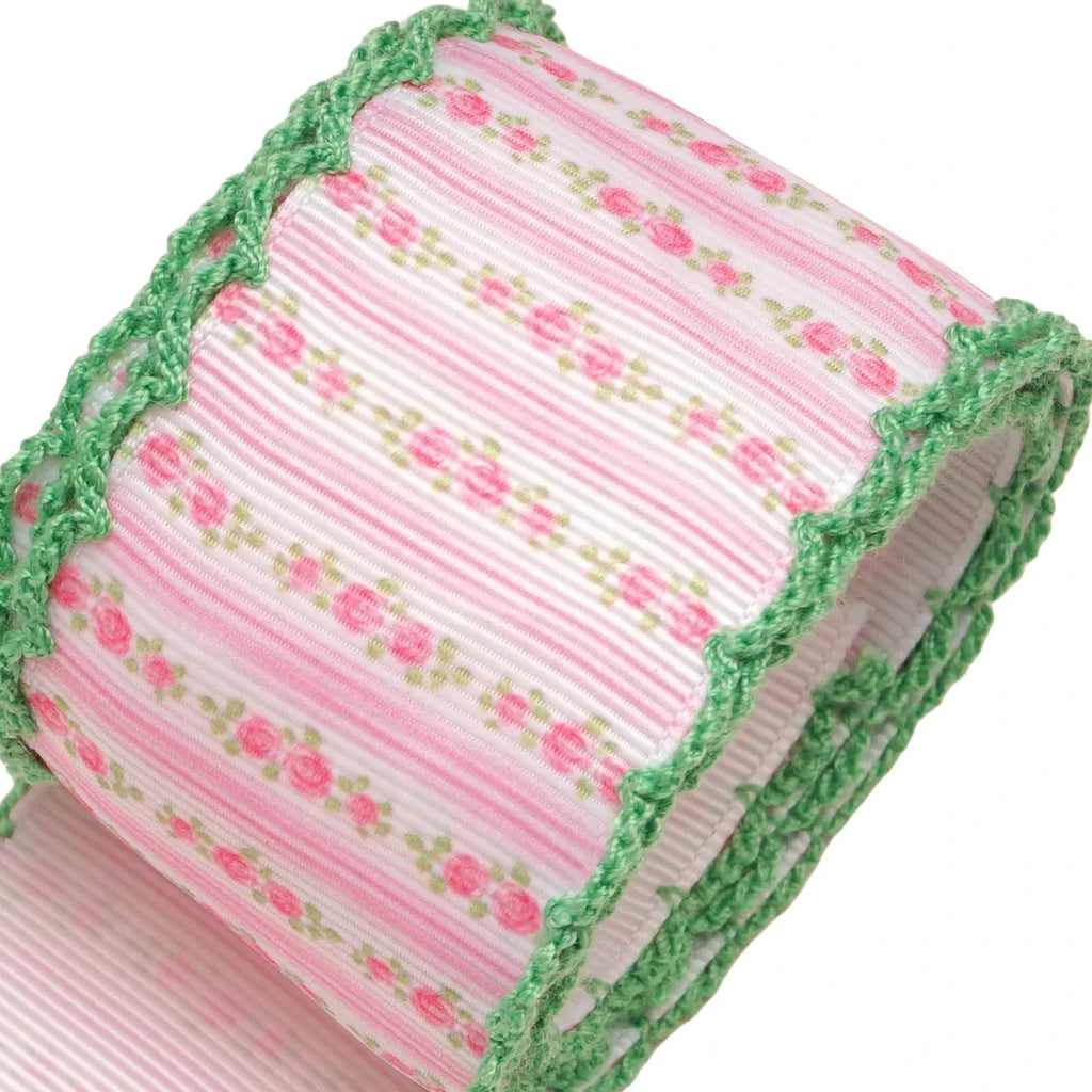Moonstitched-Edge Printed Grosgrain Ribbon – 50-Yard Roll