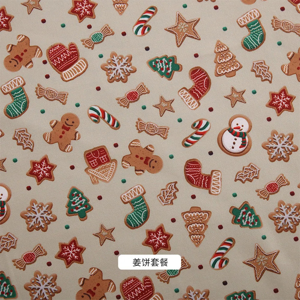 Christmas Holiday Print Fabric – 100% Polyester, 50cm x 150cm