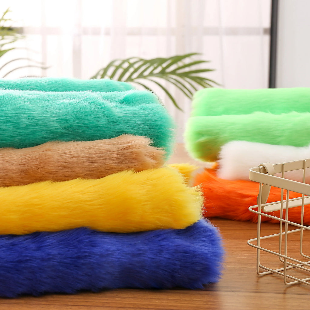 Faux Fur Plush Fabric – Thick 100% Polyester, 180cm Wide, Sold by the Meter – For Coats, Bags, Scarves & Winter Crafts