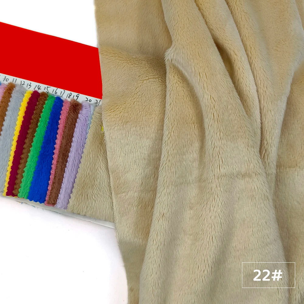 5mm Plush Faux-Fur Fabric – Soft Pile, 45x50cm, 30 Colors