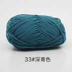 Hilo de algodón con leche de 4 cabos – 80% algodón, 20% fibra de leche | ~90 m (~98 yd) por madeja | Tejido a mano y a crochet