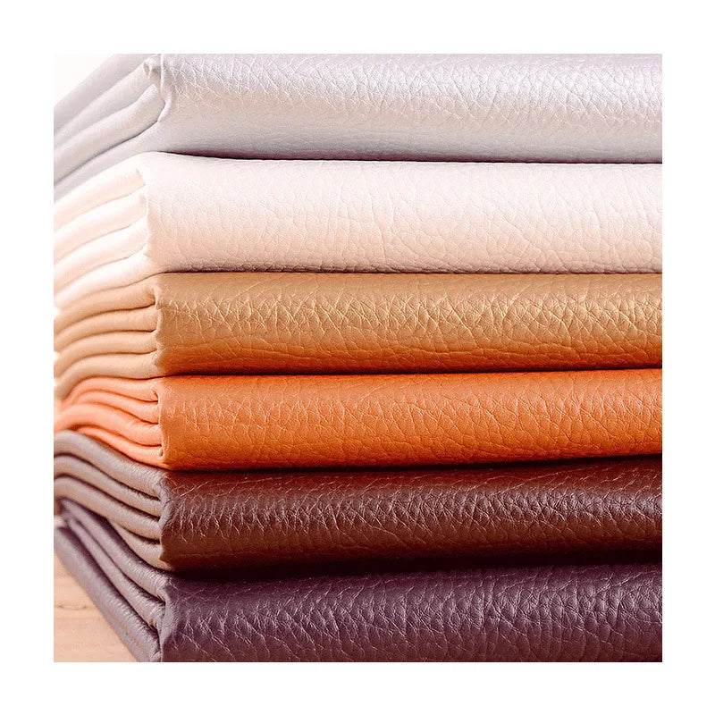 PU Litchi Grain Faux Leather Fabric – Waterproof Upholstery Material for Headboards, Sofas & DIY Crafts