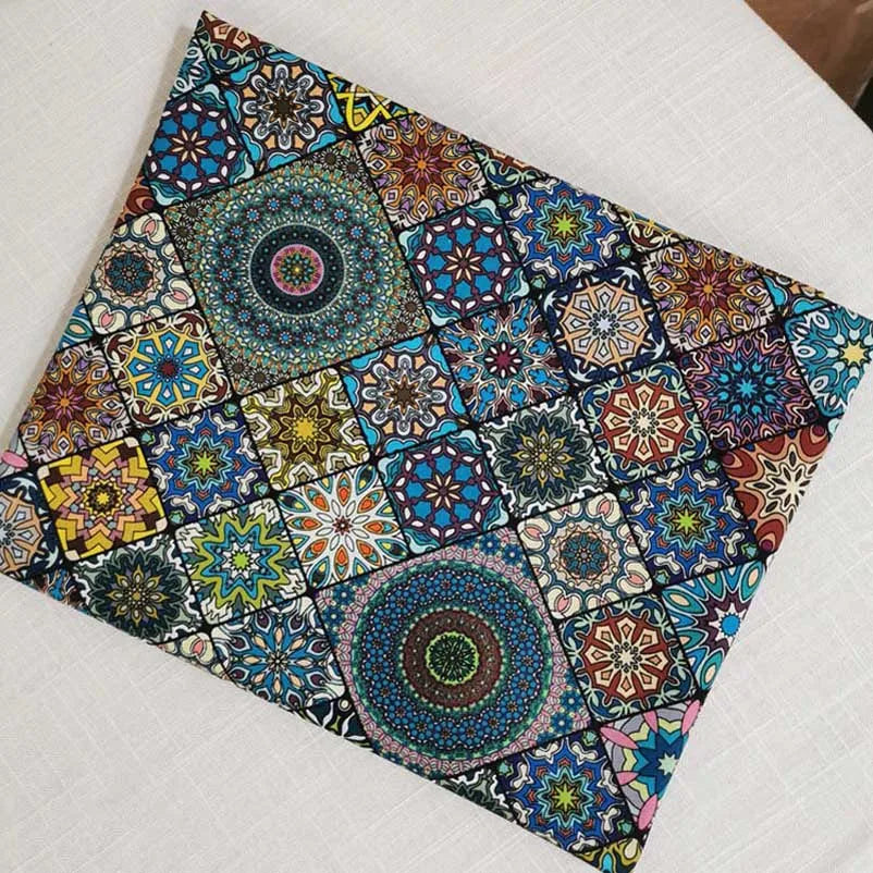Mandala & Boho Print 100% Cotton Fabric – 110cm Wide | Bohemian DIY Sewing & Home Décor