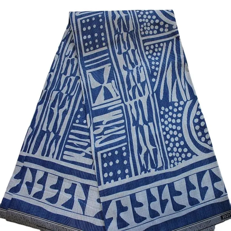 African Ankara Wax Print Fabric – 100% Polyester, 6 Yards (110cm Wide) – Floral Batik for Dresses & Banquet Wear