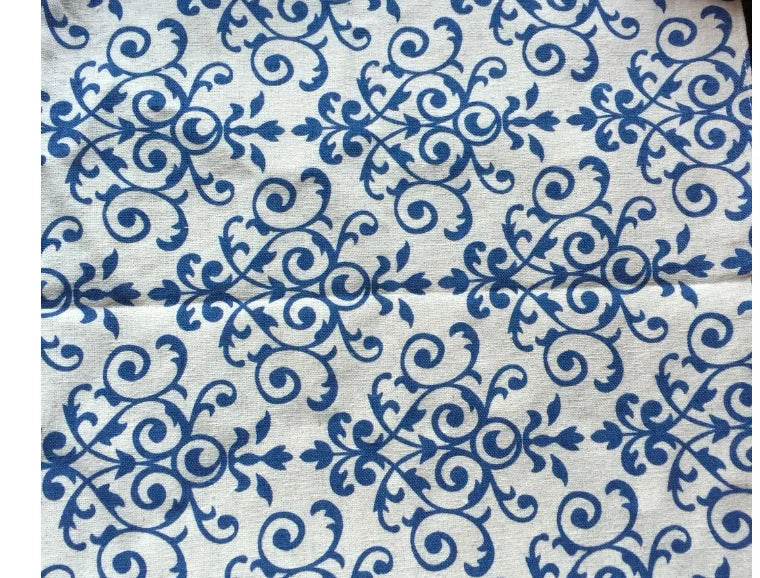 Printed Linen Cotton Fabric – Breathable Canvas Cloth for Quilting, Bags & Crafts (150cm Wide, Sold by the Meter)