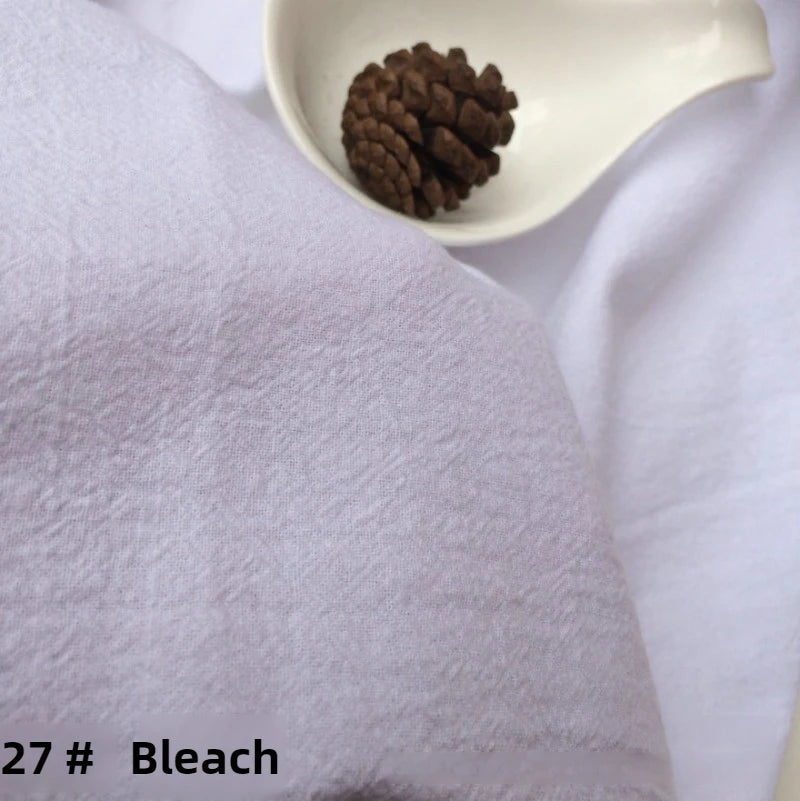 Cotton Linen Crepe Fabric – 137cm Wide | Skin-Texture Weave for Clothing, Curtains & Home Décor