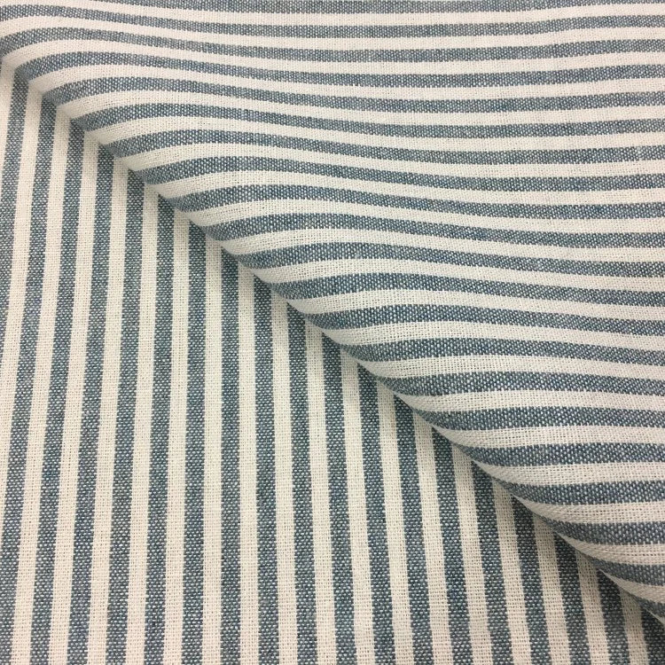 Striped Cotton Linen Fabric for Sewing & Home Décor | Sold by the Meter