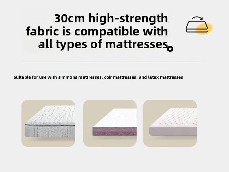Ultrasonic Quilted Waterproof Mattress Protector – TPU, Anti-Mite, Baby-Safe, 6 Sizes
