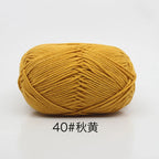 Hilo de algodón con leche de 4 cabos – 80% algodón, 20% fibra de leche | ~90 m (~98 yd) por madeja | Tejido a mano y a crochet