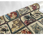 Tela de brocado con estampado de gato bonito – 150 cm de ancho, cortado a pedido (incrementos de 50 cm)