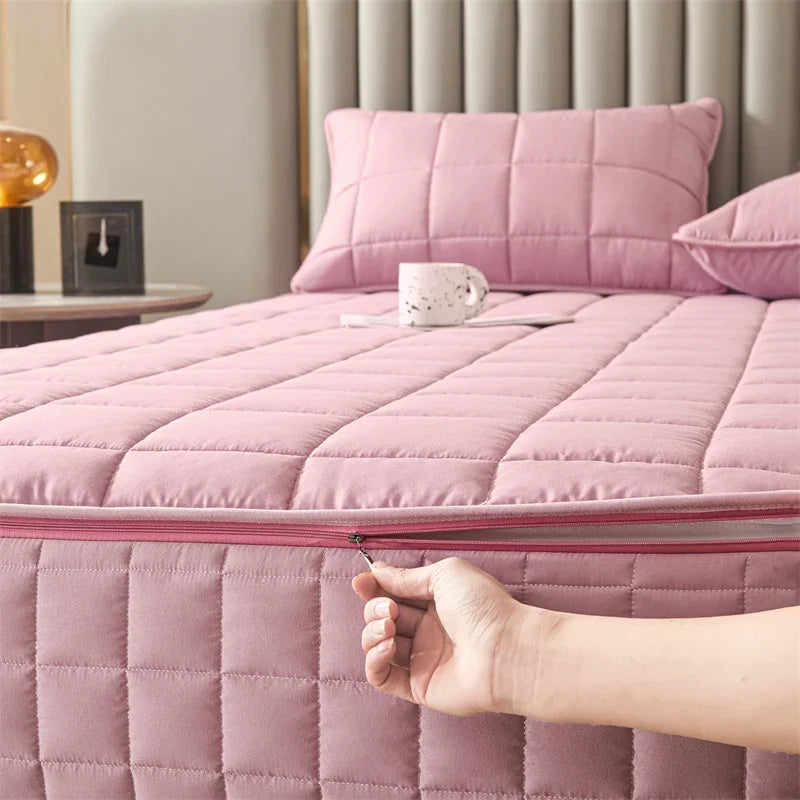 6-Sided Zippered Mattress Protector – Quilted, Multiple Sizes
