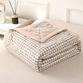 Plaid Summer Quilt – Lightweight Washed Cotton Comforter & Bedspread