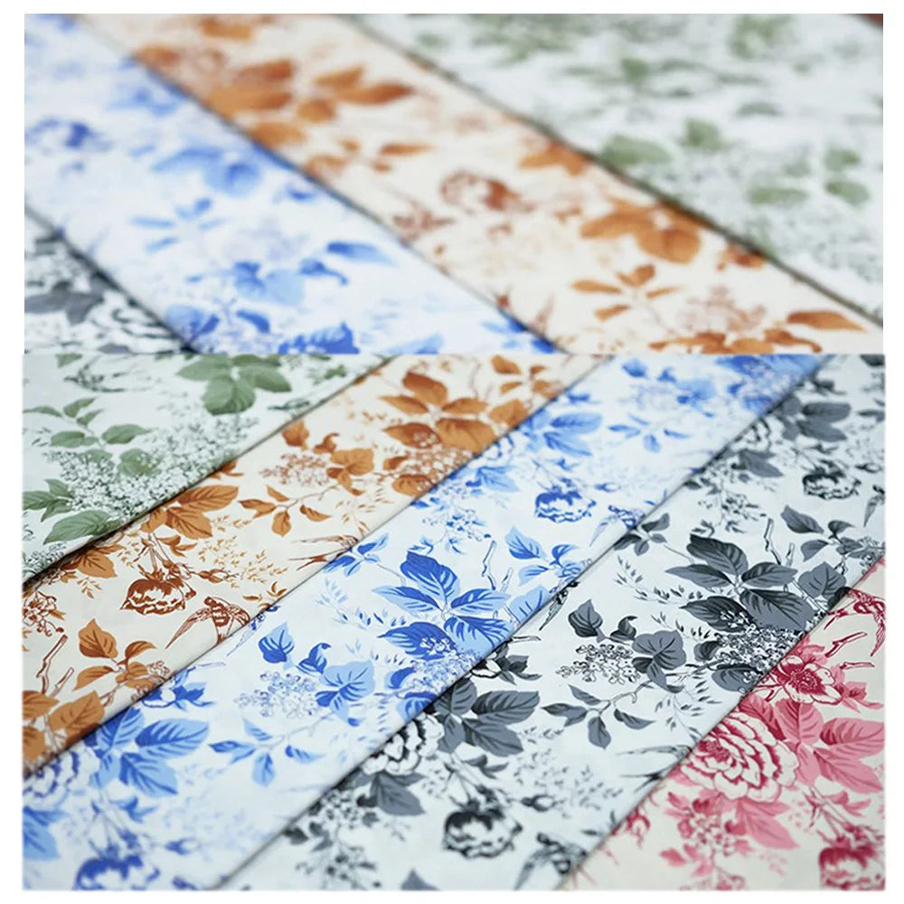 Vintage European Rose Print 100% Cotton Poplin Fabric — 145cm Wide