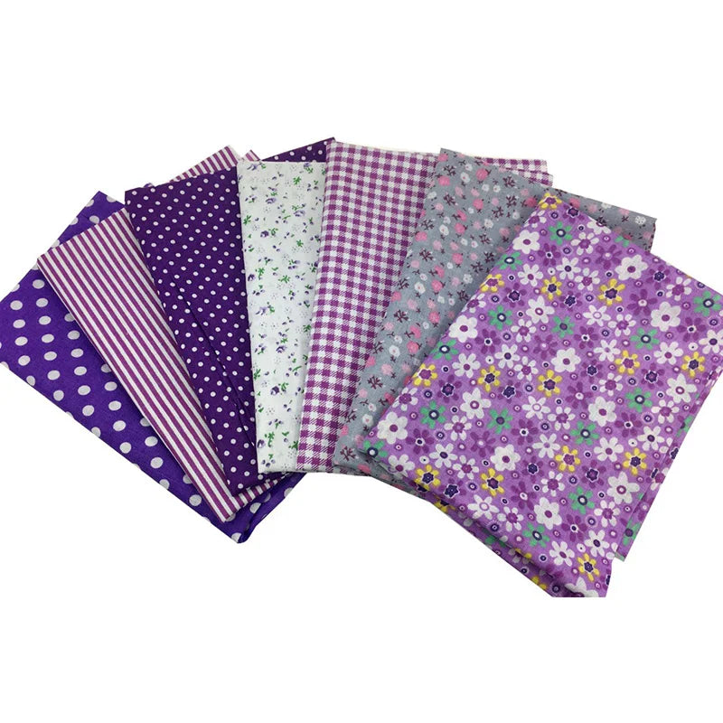 Vintage Floral Cotton Quilt Fabric Squares – 25x25cm Pre-Cut | Assorted Colors for Quilting & DIY
