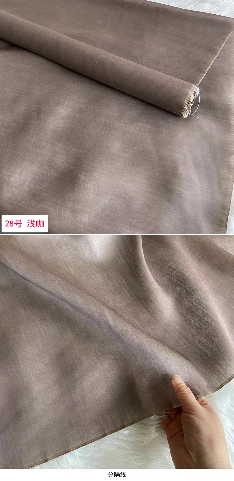 Mulberry Silk & Linen Blend Fabric by the Meter | 138cm Wide | 13 Momme