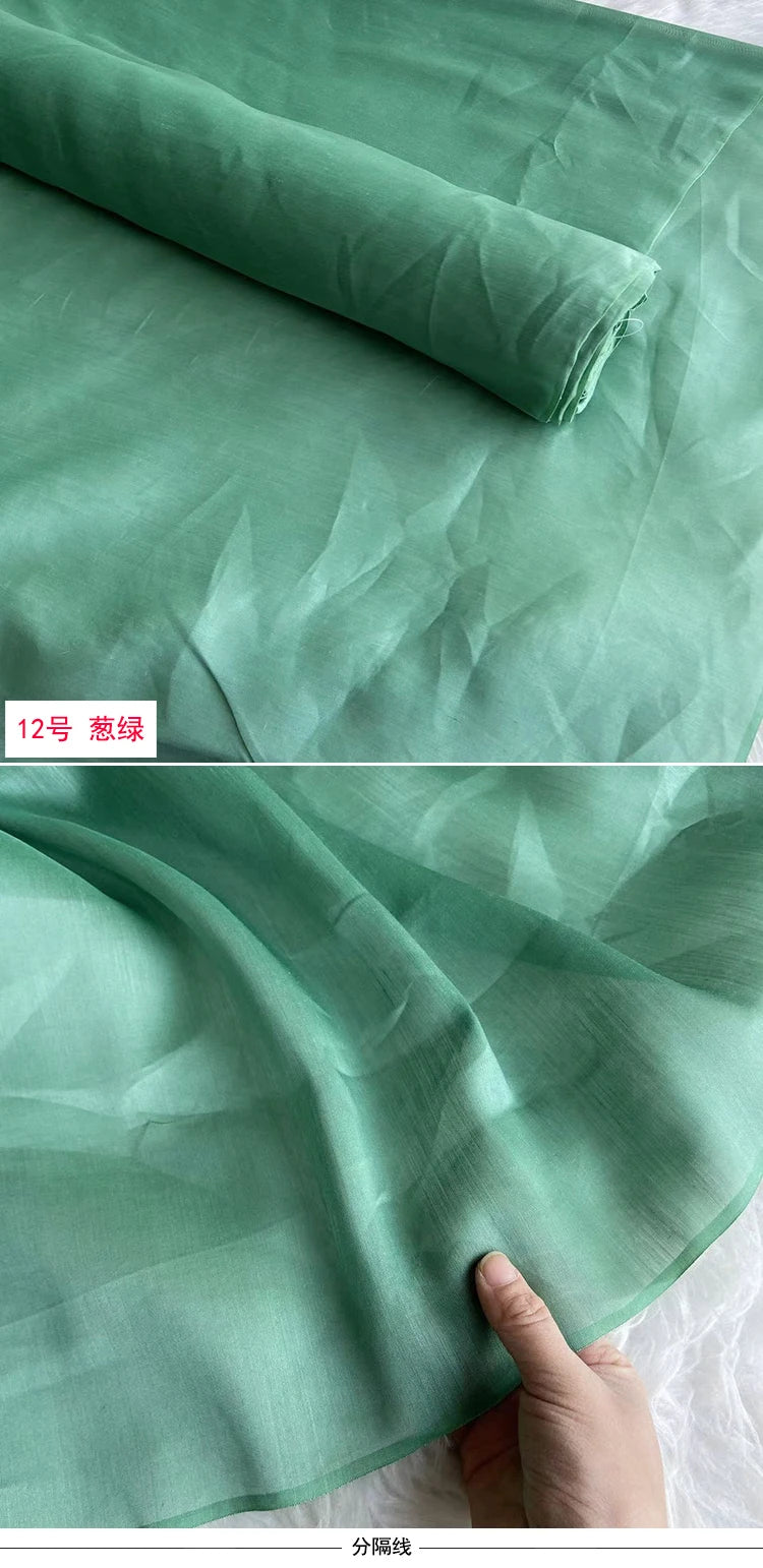 Mulberry Silk & Linen Blend Fabric by the Meter | 138cm Wide | 13 Momme