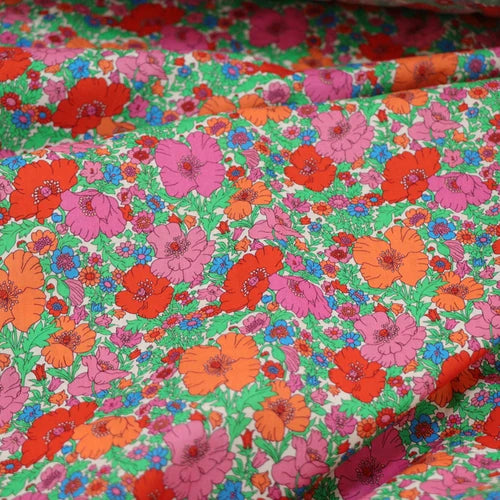 80s Count Floral Digital Print 100% Cotton Fabric – 55" Wide | Dresses, Skirts & Quilting (Sold by the Half Meter)