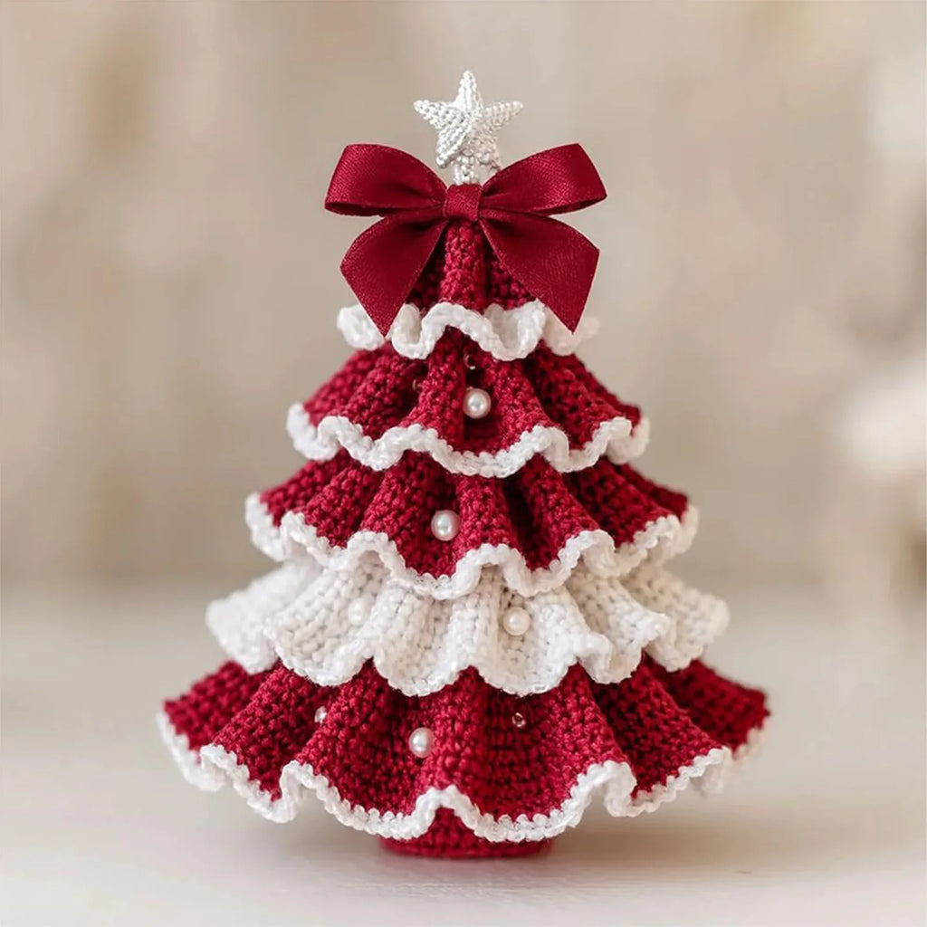 DIY Crochet Christmas Tree Kit – Yarn, Hook & Beads Included
