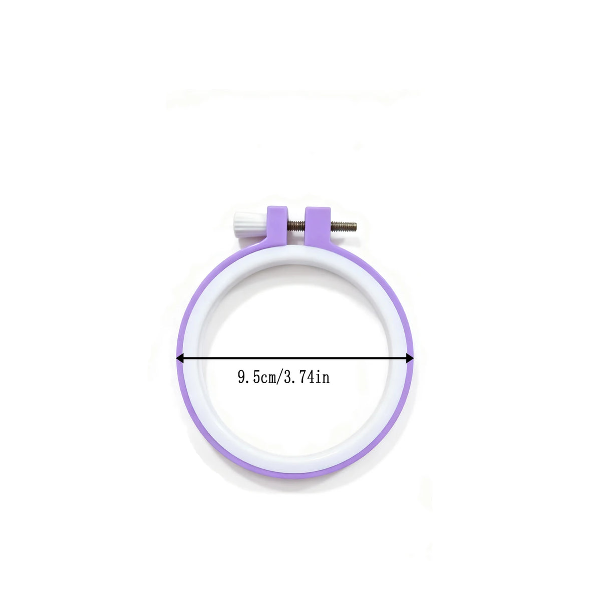 Color-Coded Plastic Embroidery Hoops – 7 Sizes