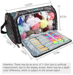 Bolsa de almacenamiento de hilo y ganchillo con estampado Paisley – Estuche organizador de punto (37×20×21cm)