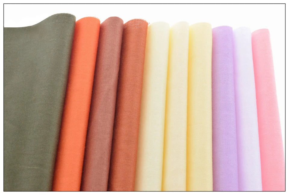 38-Piece Dyed Solid Color Twill Cotton Fabric Set – 20x30cm Precut Squares