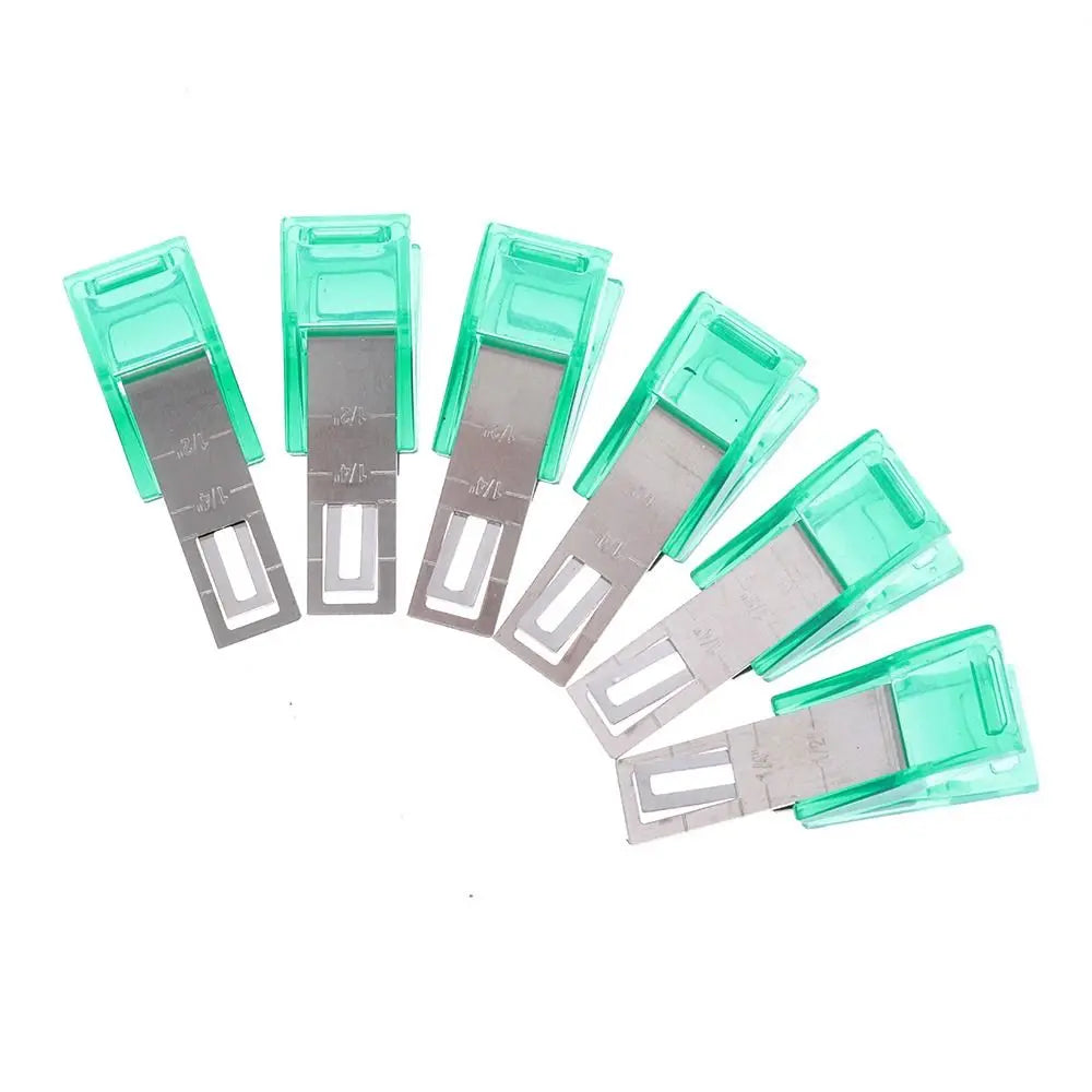 12 pinzas para coser y acolchar — Pinzas mágicas en forma de U con marcas de medición