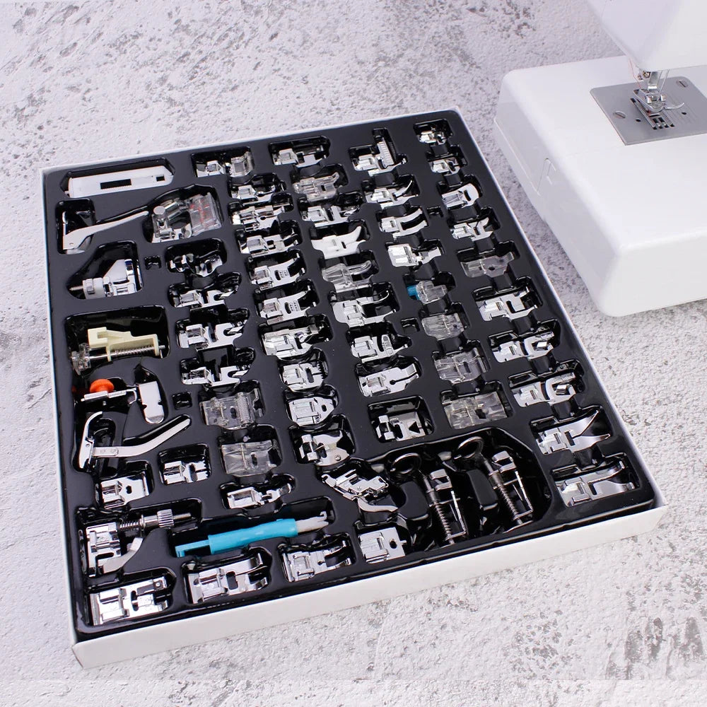 Sewing Machine Presser Foot Kit – 32 to 72 Pieces, Fits Brother, Singer, Janome & More