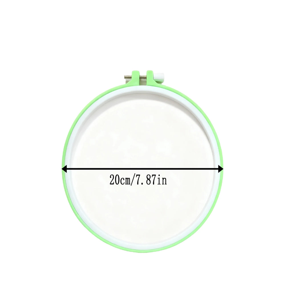 Color-Coded Plastic Embroidery Hoops – 7 Sizes