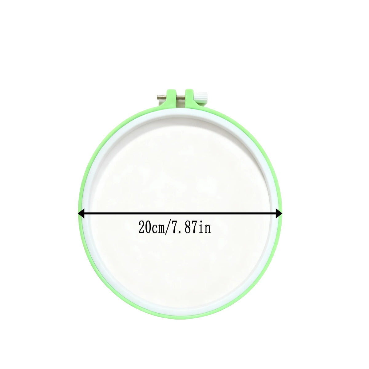 Color-Coded Plastic Embroidery Hoops – 7 Sizes