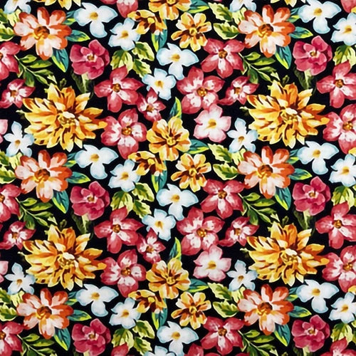Gorgeous Floral Print 100% Cotton Fabric – 43" Wide, Half-Meter Panels | Quilting, Patchwork & DIY Sewing