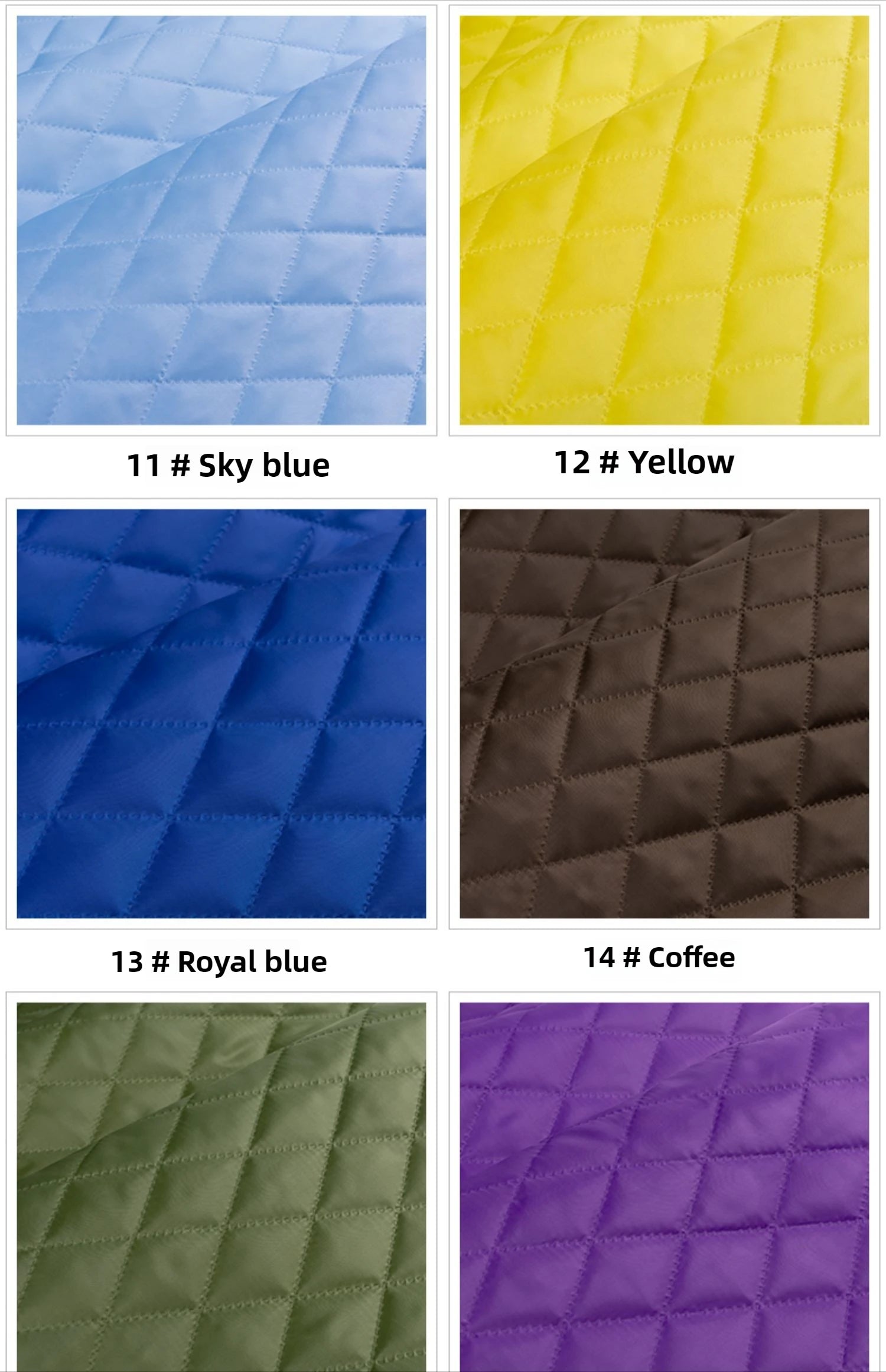 Thickened Quilted Lining Fabric – 59" Wide Polyester Geometric Liner for Coats, Jackets & Vests (Sold by the Meter)