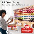 Kit de hilos de poliéster para bordar, 100 colores, 40WT, carretes de 4000m para máquinas de coser y bordar