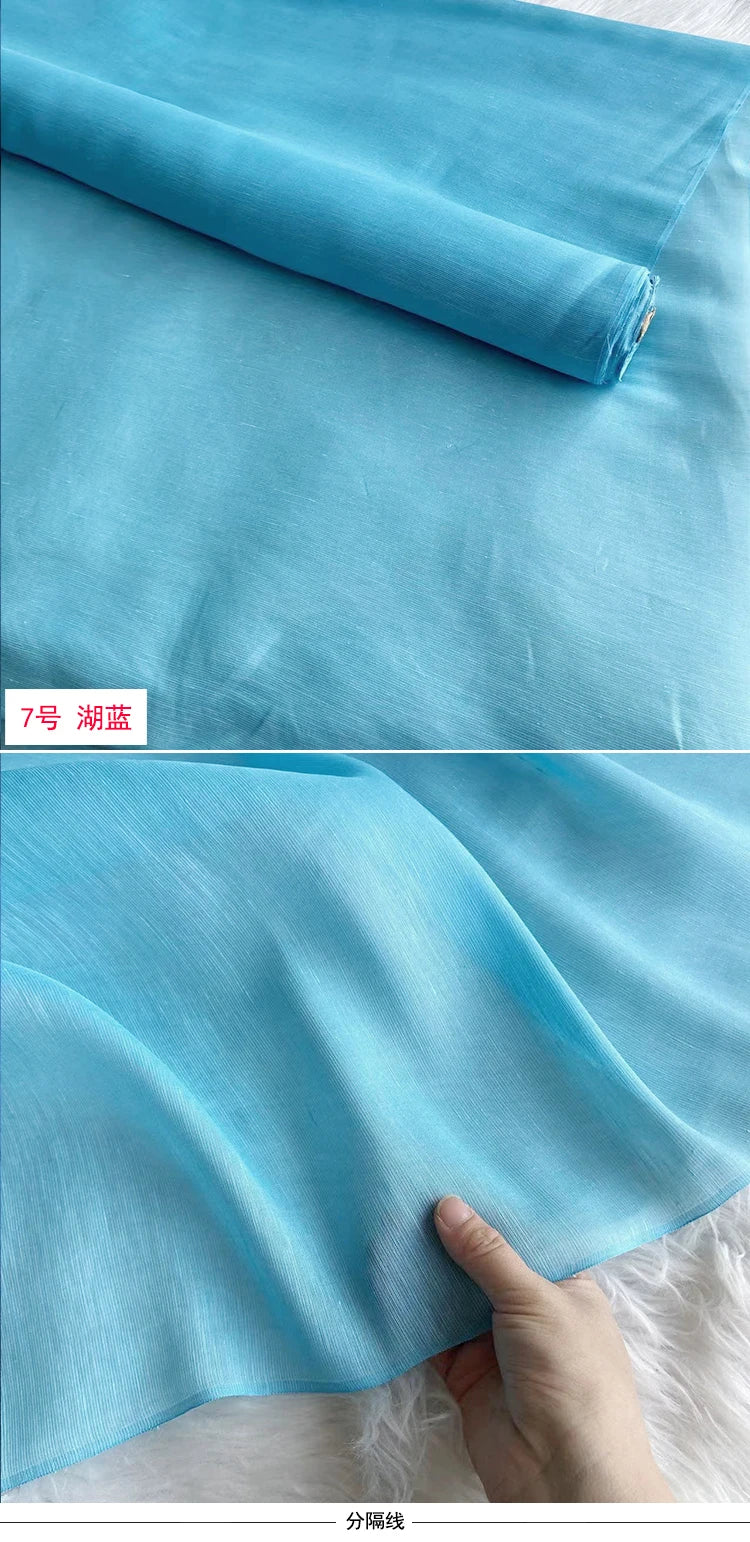Mulberry Silk & Linen Blend Fabric by the Meter | 138cm Wide | 13 Momme