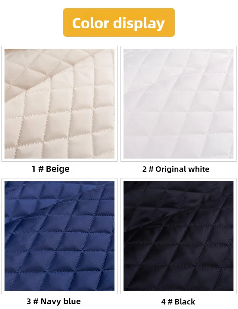Thickened Quilted Lining Fabric – 59" Wide Polyester Geometric Liner for Coats, Jackets & Vests (Sold by the Meter)