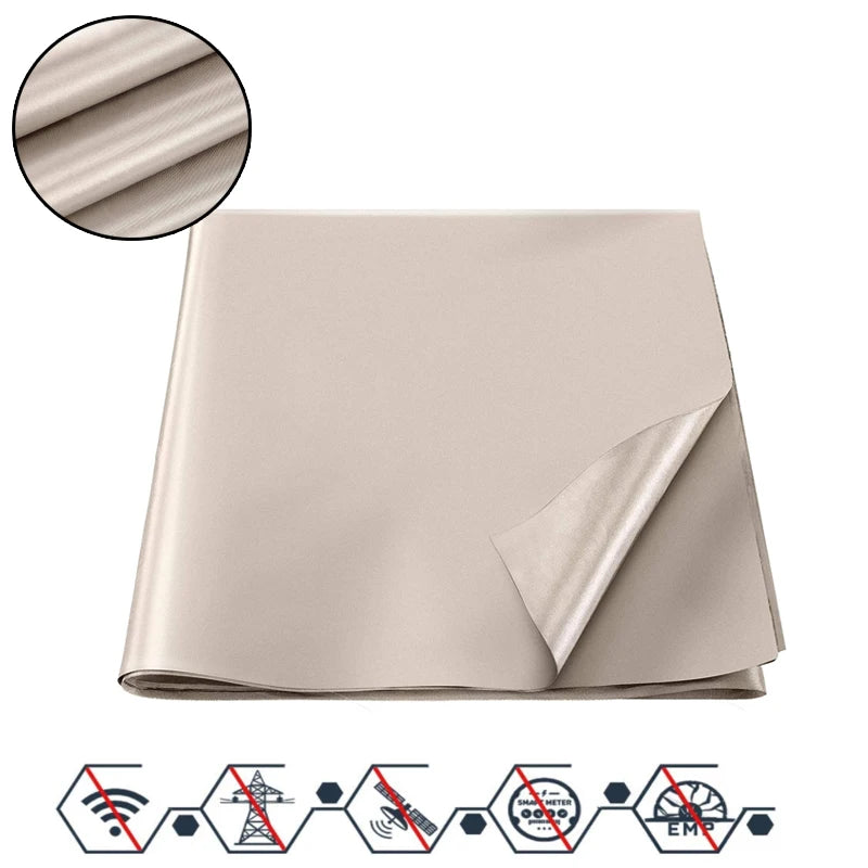 EMF Shielding RFID Blocking Fabric – Anti-Radiation Conductive Cloth for Lining, Faraday Bags & Signal Protection