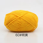 Hilo de algodón con leche de 4 cabos – 80% algodón, 20% fibra de leche | ~90 m (~98 yd) por madeja | Tejido a mano y a crochet