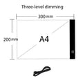 Almohadilla de luz LED para pintura de diamantes y bordado – Caja de luz de calco regulable de 3 niveles | A5, A4, A3