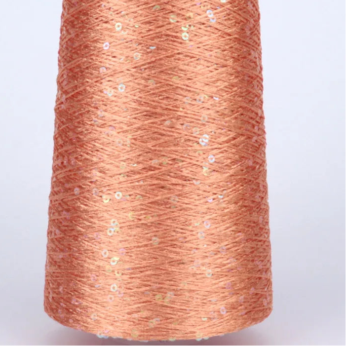 500G Glitter Fancy Yarn with Sequins – Hand Knitting & Crochet | 3mm Sequins | 25 Colors