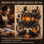 Kit de pintura con diamantes de Halloween - Diseño de calabaza | Lienzo de 18x18cm
