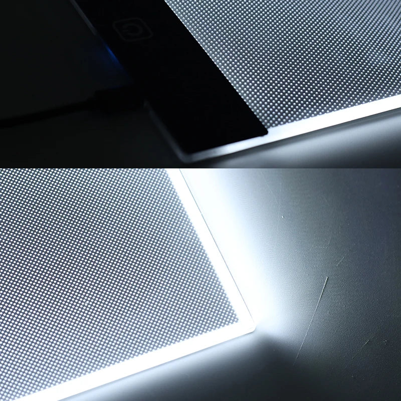 Almohadilla de luz LED para pintura de diamantes y bordado – Caja de luz de calco regulable de 3 niveles | A5, A4, A3