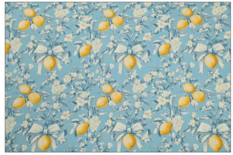 Bowknot & Flower Print 100% Cotton Fabric — 110cm Wide | Bags, Shirts & Garments
