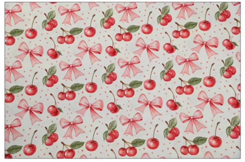 Bowknot & Floral Print 100% Cotton Fabric – 110cm Wide | Quilting, Bags, Garments & DIY