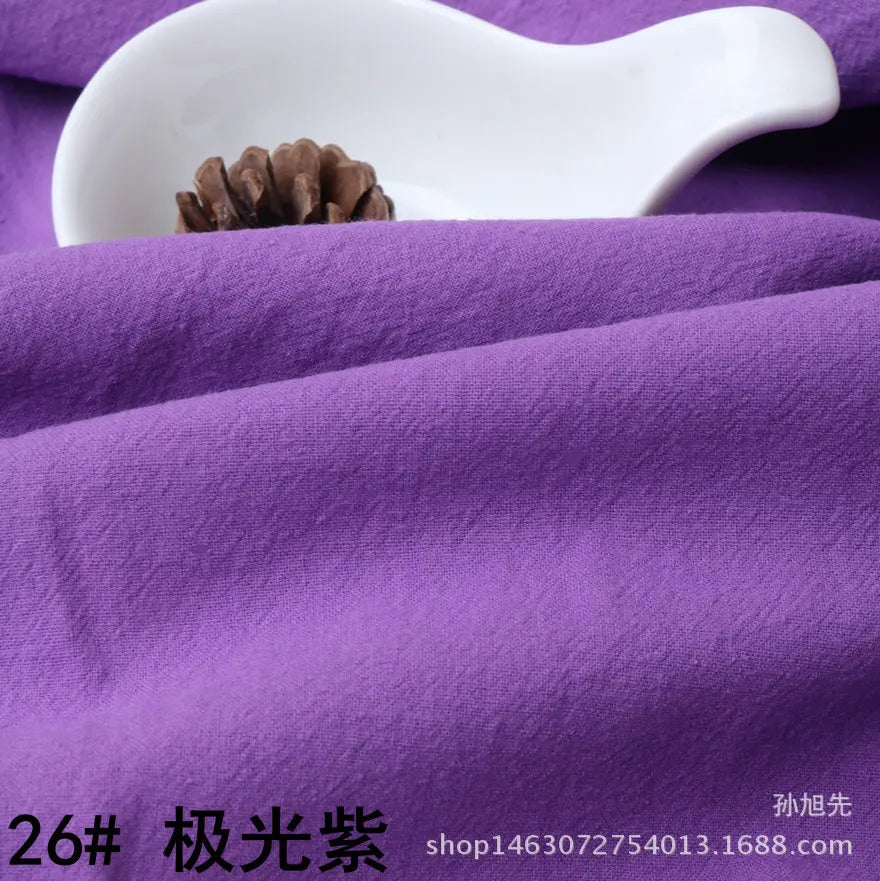 Cotton Linen Crepe Fabric – 137cm Wide | Skin-Texture Weave for Clothing, Curtains & Home Décor