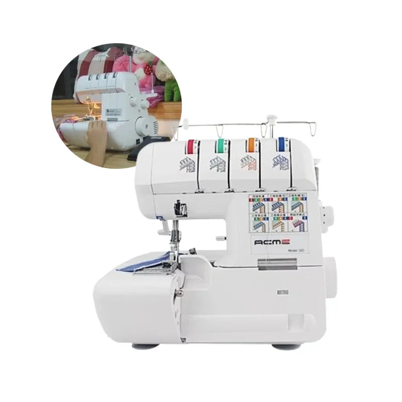 HQ320 Desktop Overlock Sewing Machine – 3/4 Thread, 100W, Electric