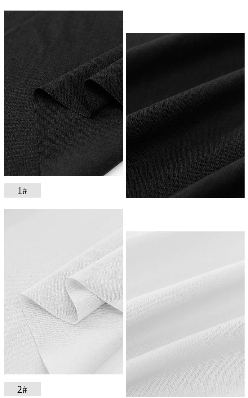 Faux Cotton Linen Fabric – Solid Color, 135cm Wide | Shirts, Curtains, Home Textiles & DIY