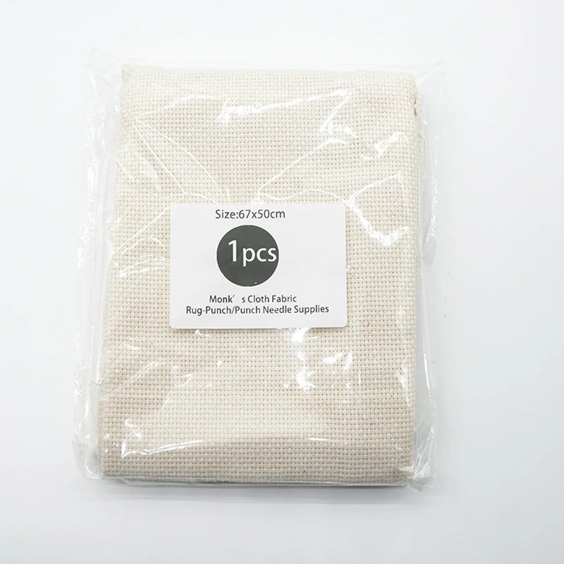 100% Cotton Monk's Cloth Fabric – Punch Needle & Embroidery | Multiple Sizes
